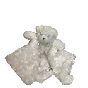 Blankets & Beyond Nunu White Bear Plush Baby Security Blanket Lovey Soft 14"x14"